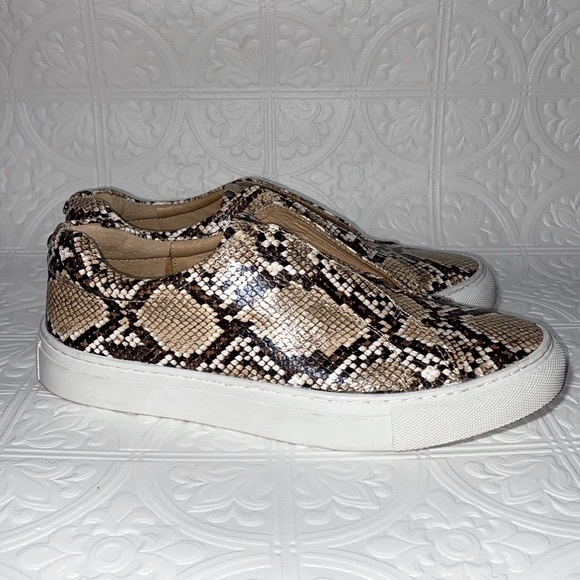 J/Slides Snakeskin Slip On Platform Sneakers - Picture 1 of 9